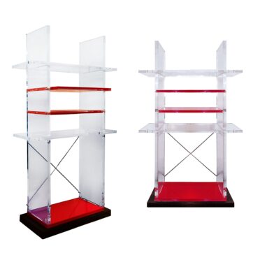 Pareja de estanterías en plexiglás - Italia 1980