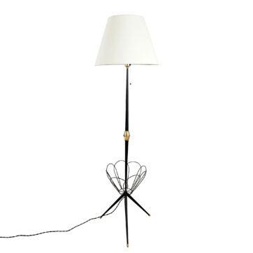 Standing lamp with magazine rack - France 1950