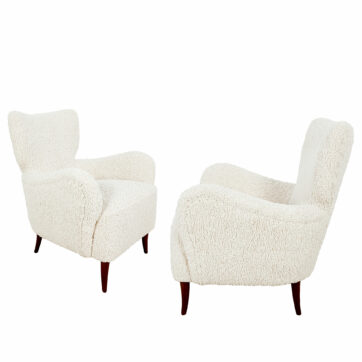 Pareja de pequeños sillones bajos - Italia 1940