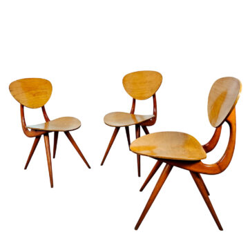 Sillas de haya curvada de Stella - Francia 1950