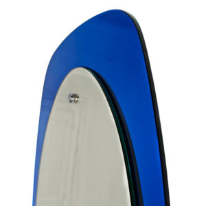 blue oval mirror italy 1950