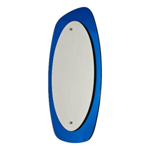 blue oval mirror italy 1950